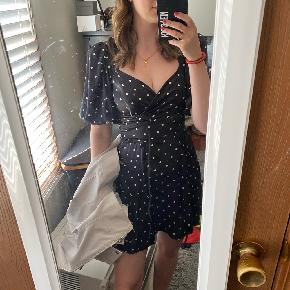 Reformation polka dot dress